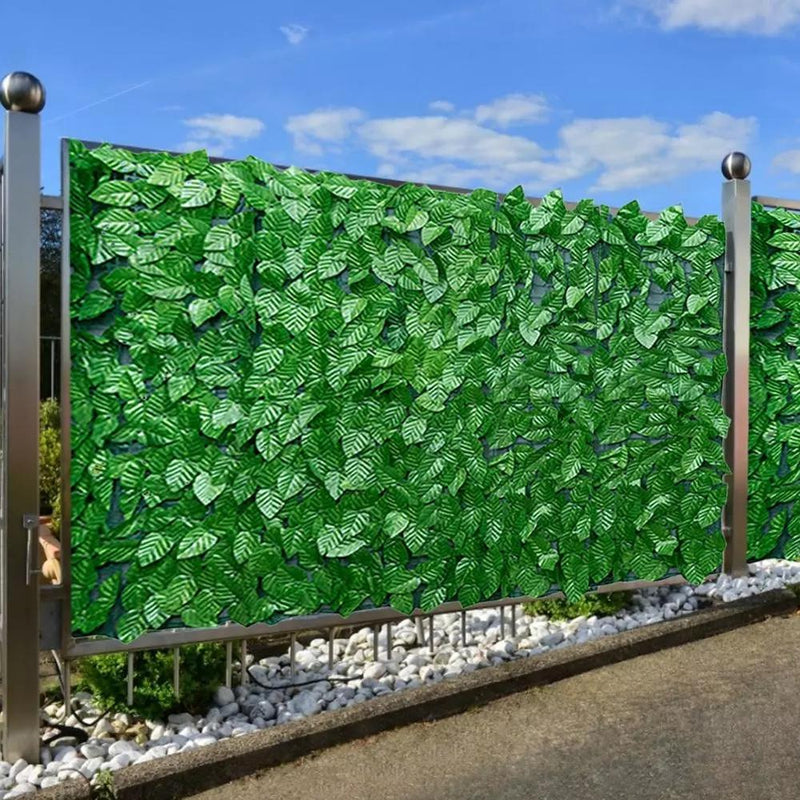 Clôture de jardin en plantes artificielles
