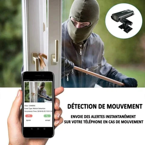 Caméra de sécurité wifi sans fil avec bras pliable