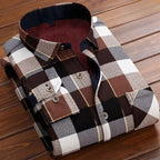 Chemise à carreaux vintage épaisse et chaude