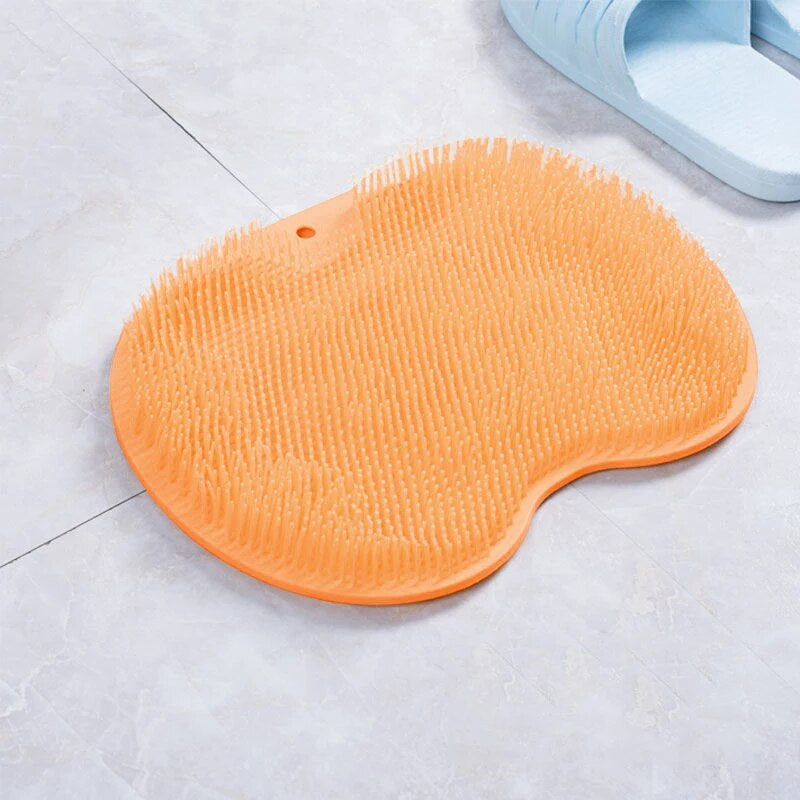 Brosse de douche en silicone à ventouse