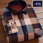 Chemise à carreaux vintage épaisse et chaude