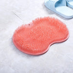 Brosse de douche en silicone à ventouse