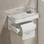 Porte-papier toilette avec étagère de rangement intégrée