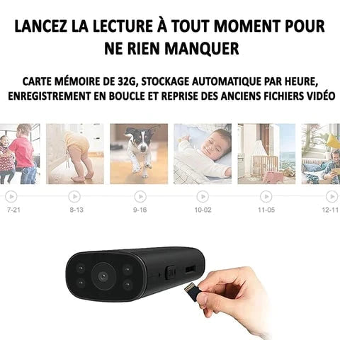 Caméra de sécurité wifi sans fil avec bras pliable