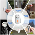 Système d'alarme de porte et fenêtre magnétique sans fil avec télécommande