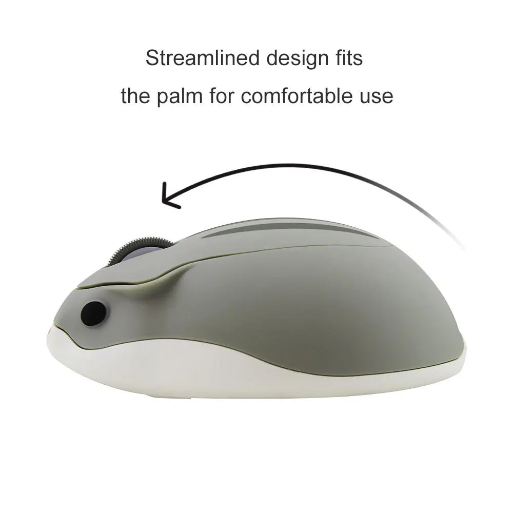 Souris Sans Fil Hamster 2,4 GHz – Mini Souris Ergonomique 1200 DPI pour PC et Portable