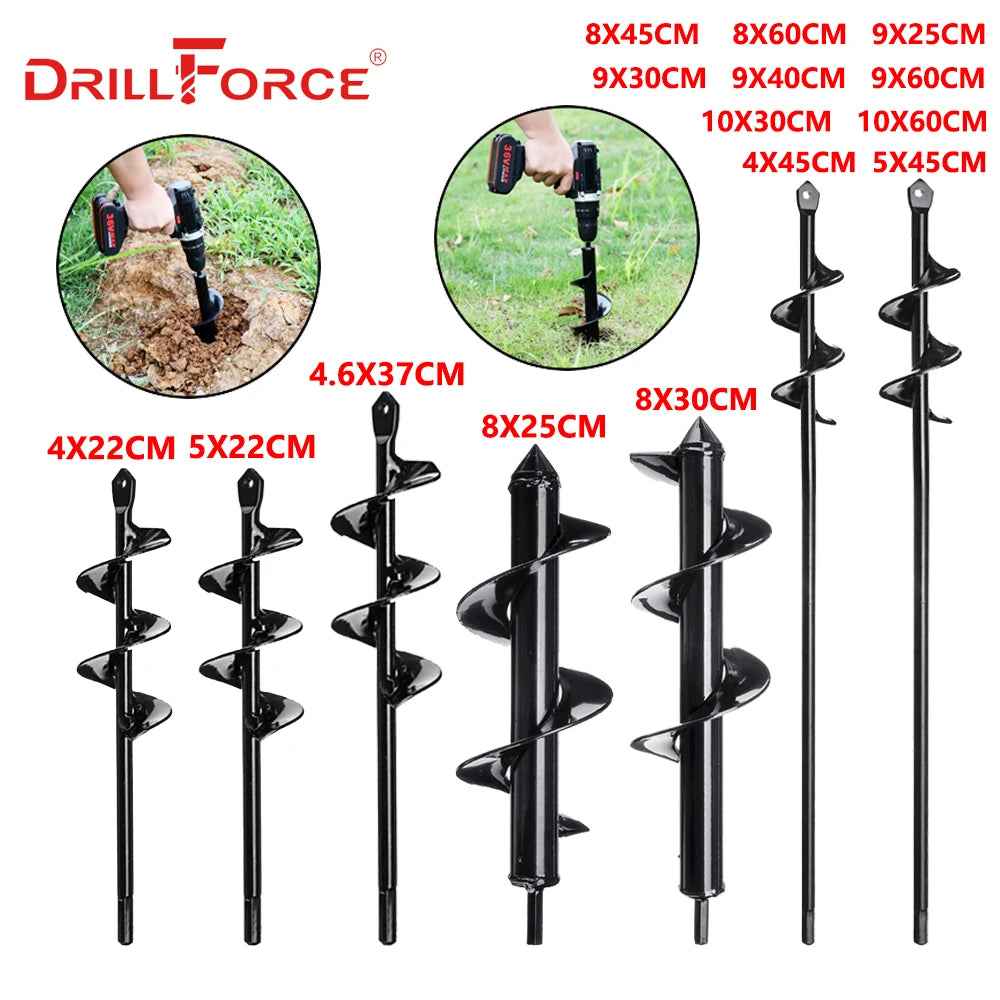 Mèche Tarière Spirale pour Perceuse Jardin — Plantation, Bulbes & Trous
