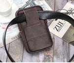 Set de 2 sacoches ceinture multipoche en cuir PU