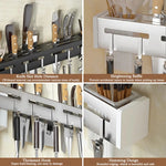 Porte-couteau mural en acier inoxydable