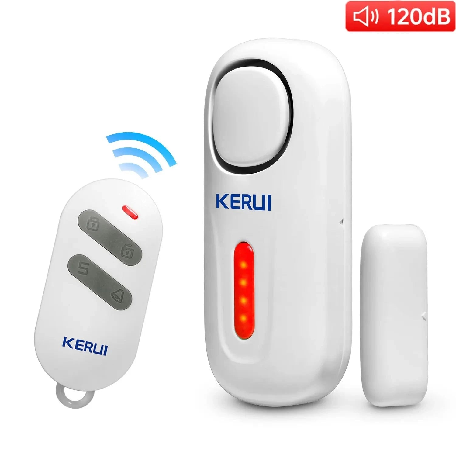 Système d'alarme de porte et fenêtre magnétique sans fil avec télécommande