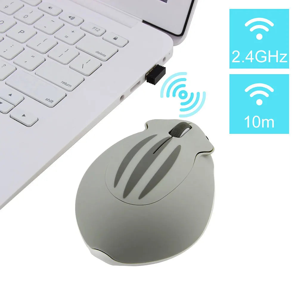 Souris Sans Fil Hamster 2,4 GHz – Mini Souris Ergonomique 1200 DPI pour PC et Portable
