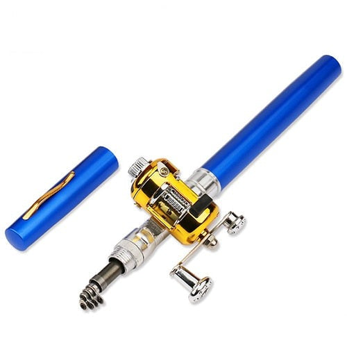 Minicaña de pescar telescópica de bolsillo