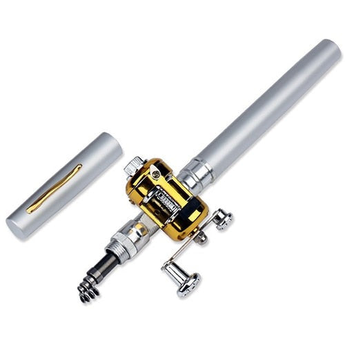 Minicaña de pescar telescópica de bolsillo
