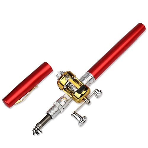 Minicaña de pescar telescópica de bolsillo