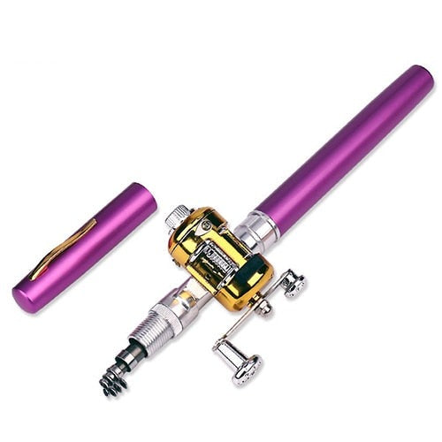 Minicaña de pescar telescópica de bolsillo
