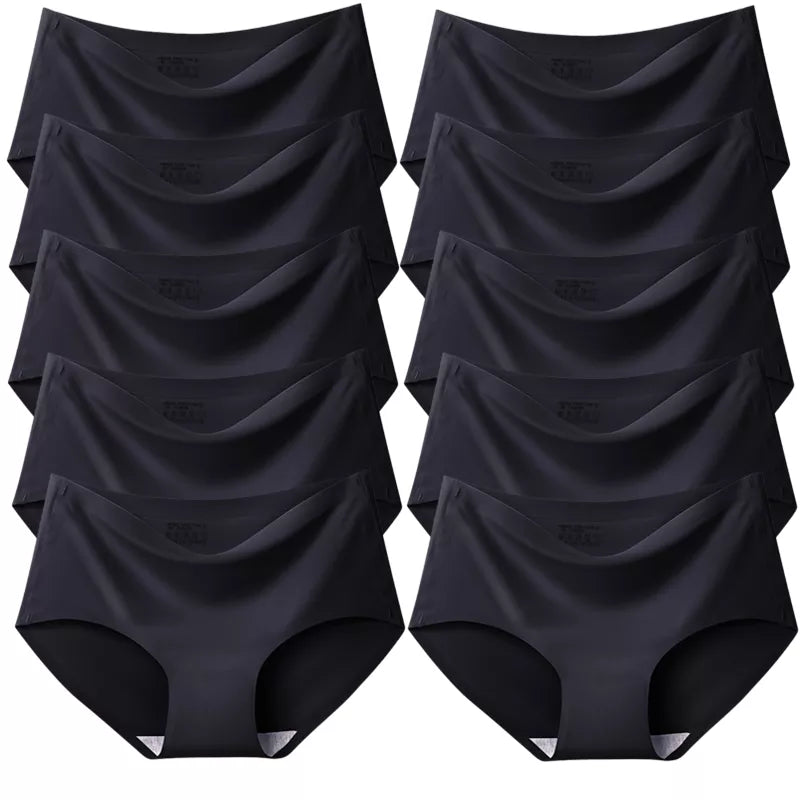 Pack of 10 Ice Silk Seamless Panties