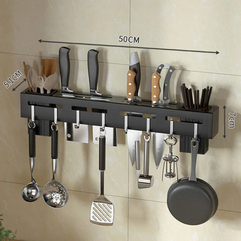Porte-couteau mural en acier inoxydable