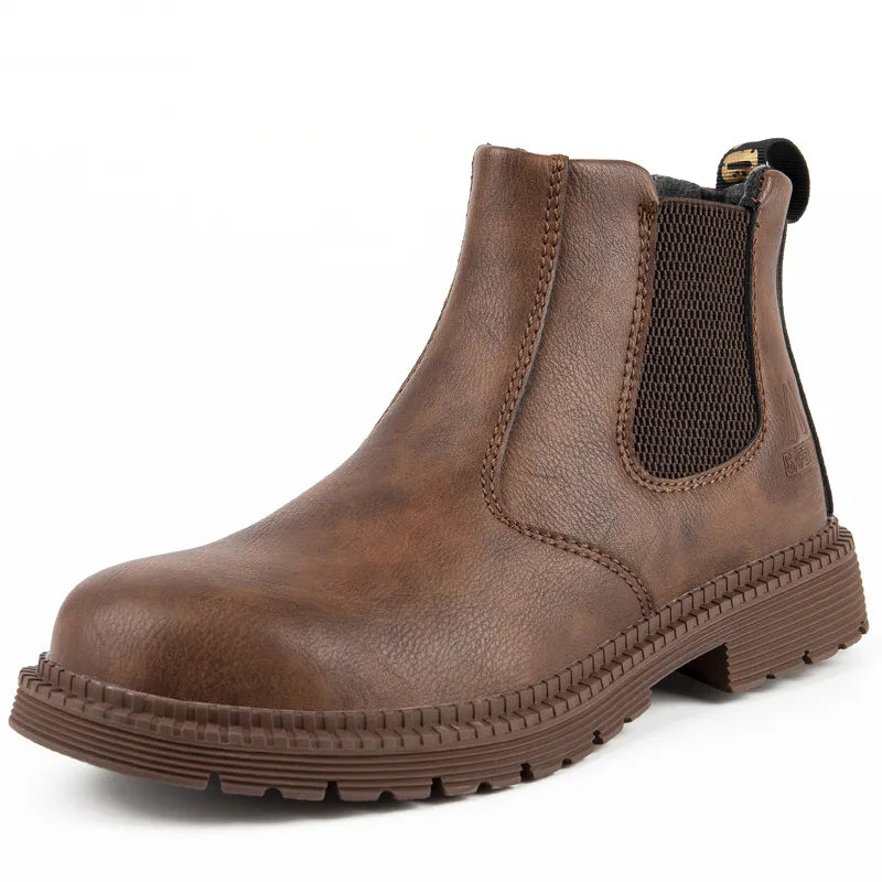 Leather safety boots - Steel reinforced