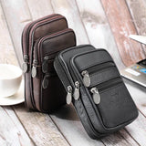 Set de 2 sacoches ceinture multipoche en cuir PU