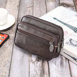 Set de 2 sacoches ceinture multipoche en cuir PU