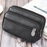 Set de 2 sacoches ceinture multipoche en cuir PU
