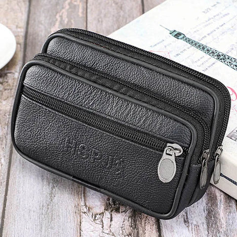 Set de 2 sacoches ceinture multipoche en cuir PU
