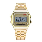 Montre digital bracelet en acier inoxydable - Modèle Mixte