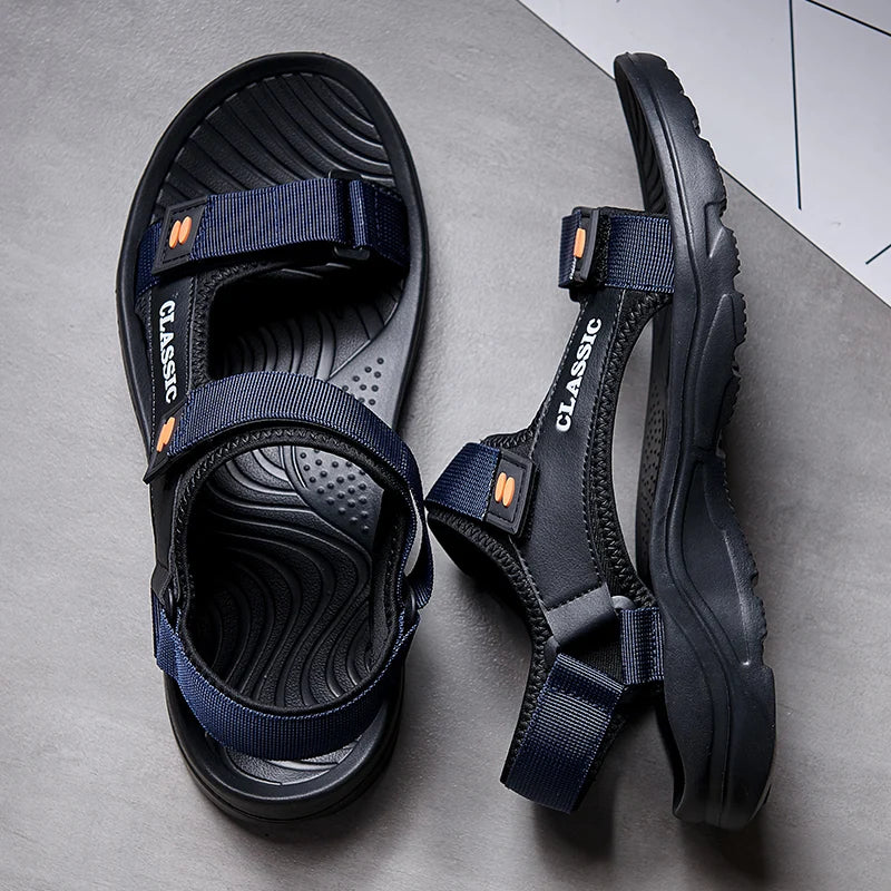 Sandales décontractées homme extérieur — style rétro, confort été, plage et marche