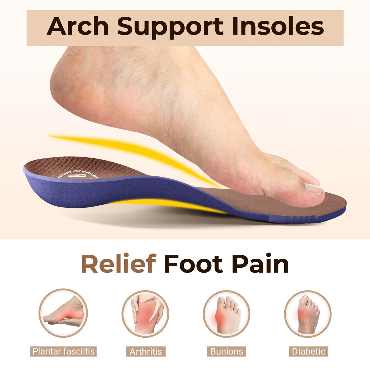 Mules FITVILLE pour Homme à Bout Large – Respirantes, Sans Lacets avec Soutien de la Voûte Plantaire