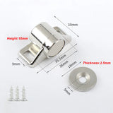 Loquet magnétique en alliage de zinc pour porte d'armoire [lot de 2]