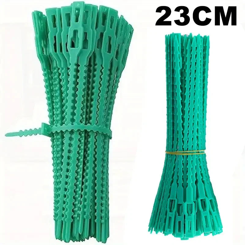 Pack of 100 Reusable Garden Ties – Adjustable Fastening Ties for Plants, Vines, and Shrubs