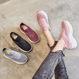 Chaussures de marche à enfiler compensées Confort+