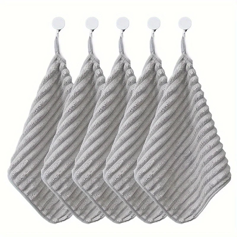Set of 5 Soft & Luxurious Hand Towels - Absorbent & Quick-Drying
