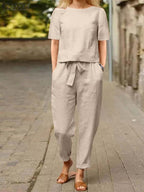 chemisier et pantalon surdimensionné d'été