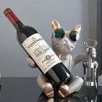 Sculpture de chien - Porte-vin moderne + Tire bouchon offert