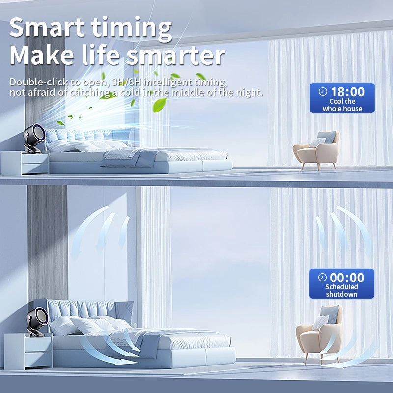Ventilateur portable sans fil avec clips — silencieux