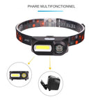 Lampe frontale puissante et amovible - Chargement USB