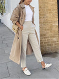 Pantalon taille haute pour femme