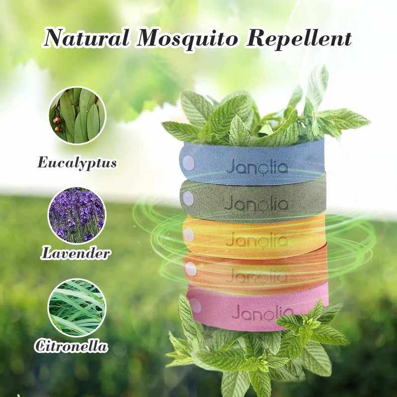 Lot de 12 bracelets répulsifs naturels anti-moustiques