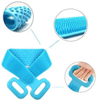 Brosse de douche exfoliante en silicone