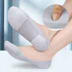 Lot de 3 Paies de Chaussettes Semelles Invisibles Antidérapantes Femme avec Coussinets Amortissants