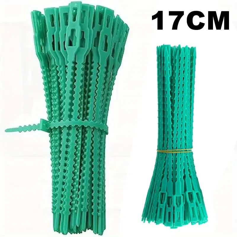 Pack of 100 Reusable Garden Ties – Adjustable Fastening Ties for Plants, Vines, and Shrubs