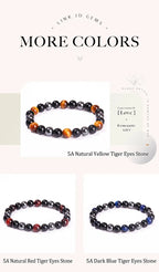 Bracelet Triple Protection - Œil de Tigre, Hématite et Obsidienne Noire