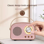 Mini Enceinte Bluetooth Portable Style Radio Rétro – Haut-Parleur Sans Fil, Son Stéréo & Basses