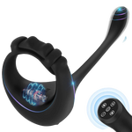 Cockring - Anneau pénien vibrant 3 en 1 avec télécommande
