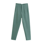 Pantalon taille haute pour femme