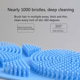 Brosse de douche exfoliante en silicone