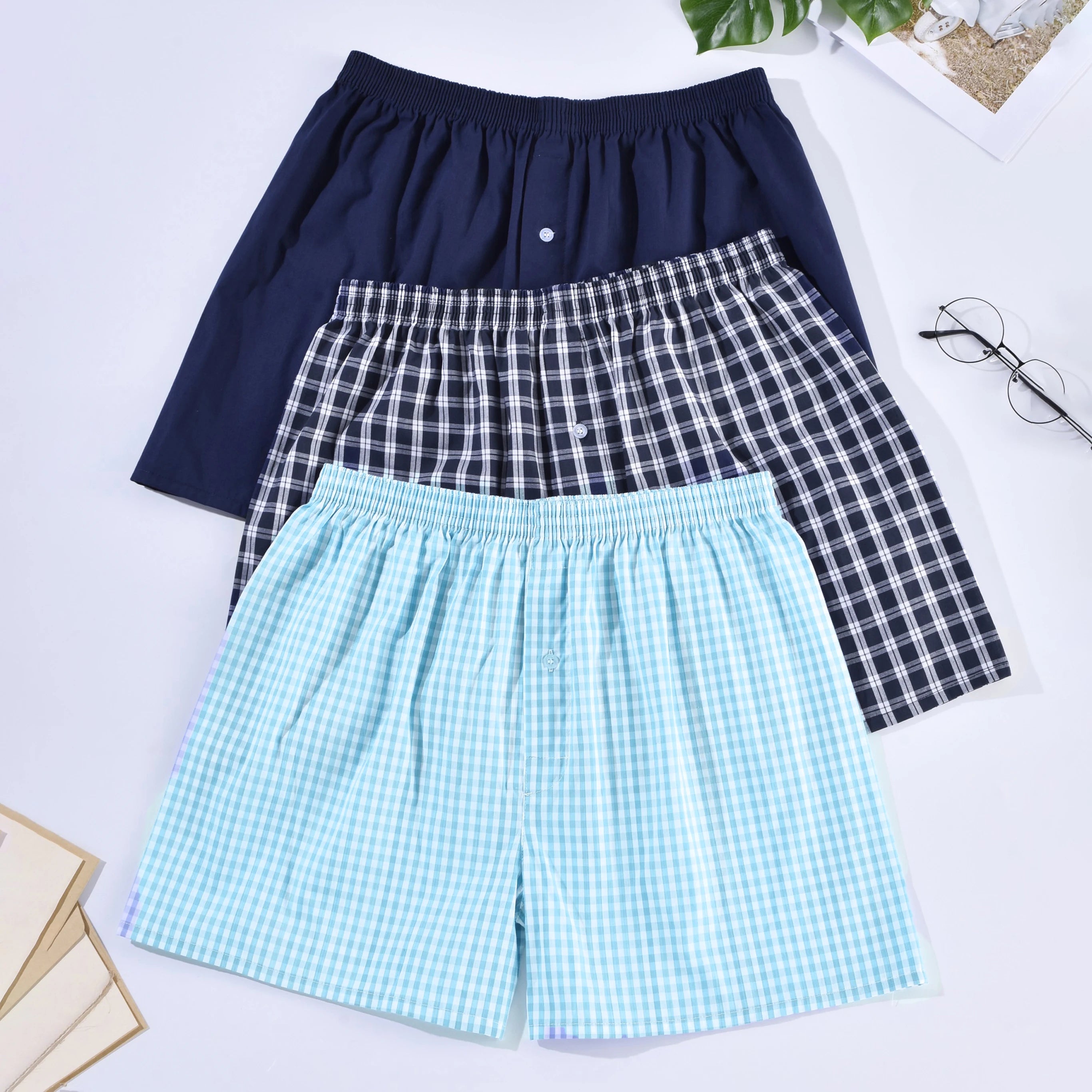 Lot de 3 boxers en coton pour hommes