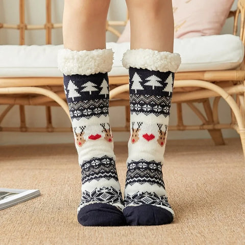 Chaussettes chaudes en laine pour l'hiver spécial Noël