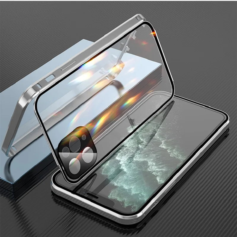 Coque Trempé magnétique Transparente pour iPhone